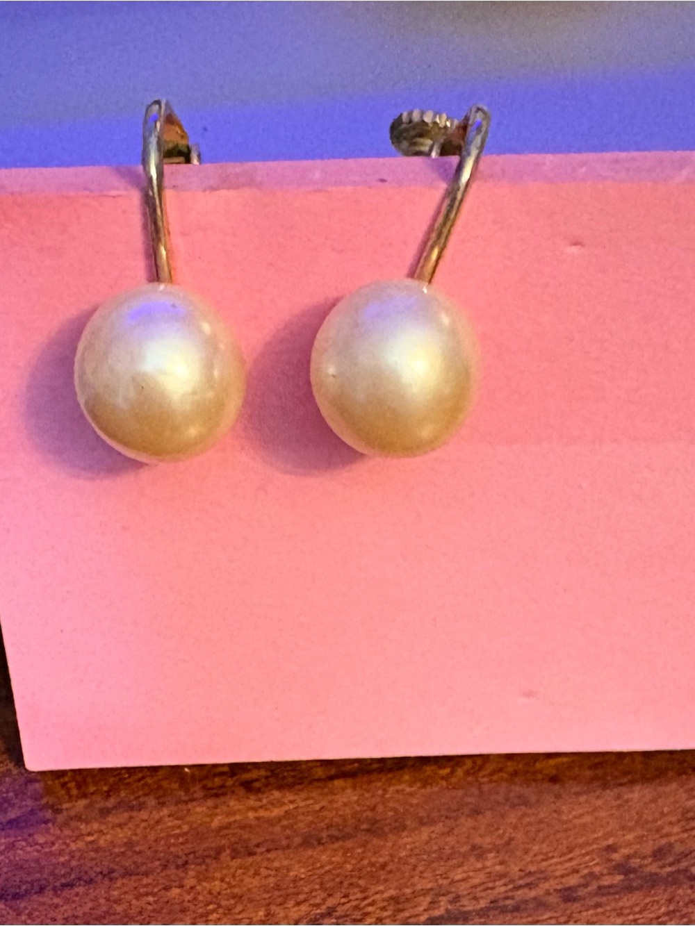 Gold Pearl Drop Earrings with Gold Hooks